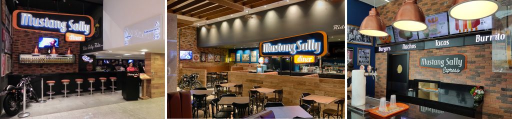 fachadas das unidades do restaurante e bar Mustang Sally-MustangSally reabre unidades nos shoppings